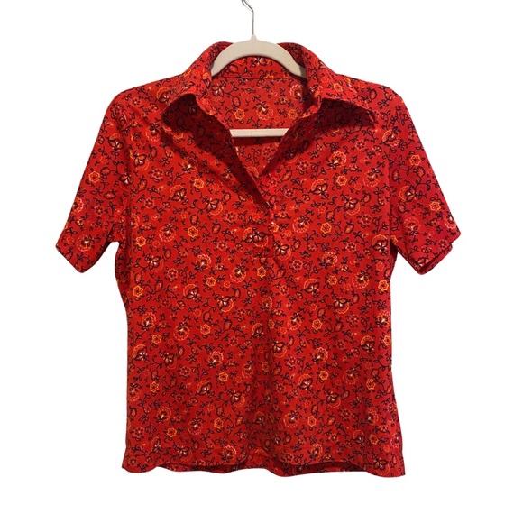 Vintage Floral Collared Shirt - Picture 1 of 5